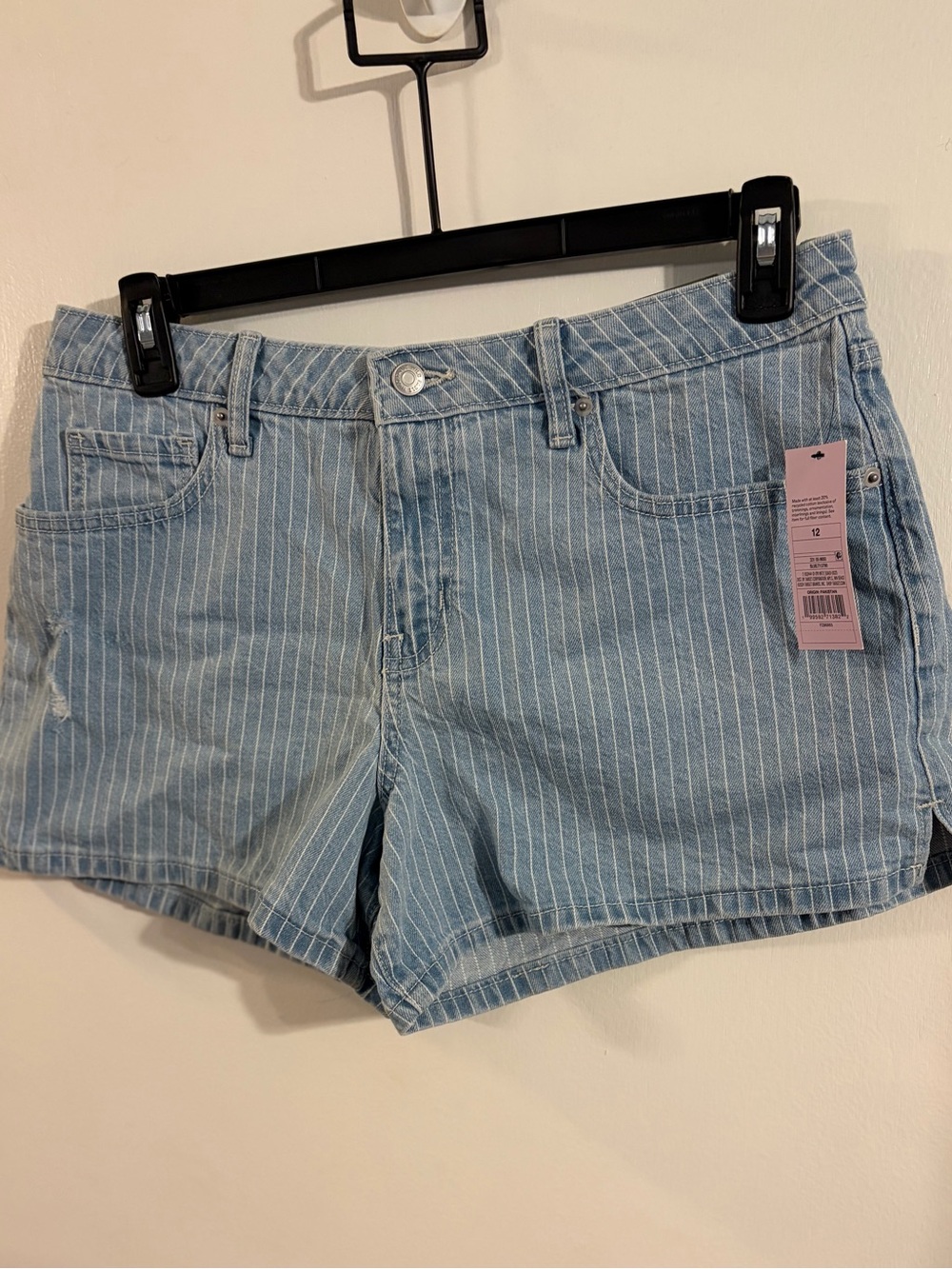 wild fable Light Blue Pinstripe Denim Shorts